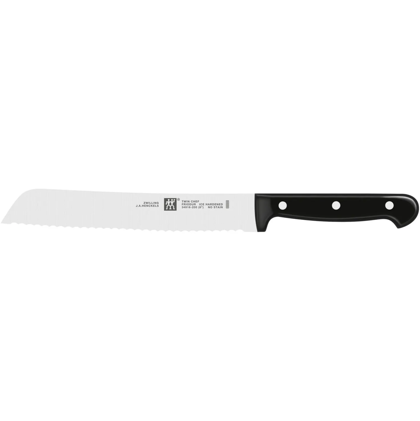 Set de couteau de chef & bloc de couteaux vide magnétique, 5-pcs. /10/16/20 cm, brun, Bambou