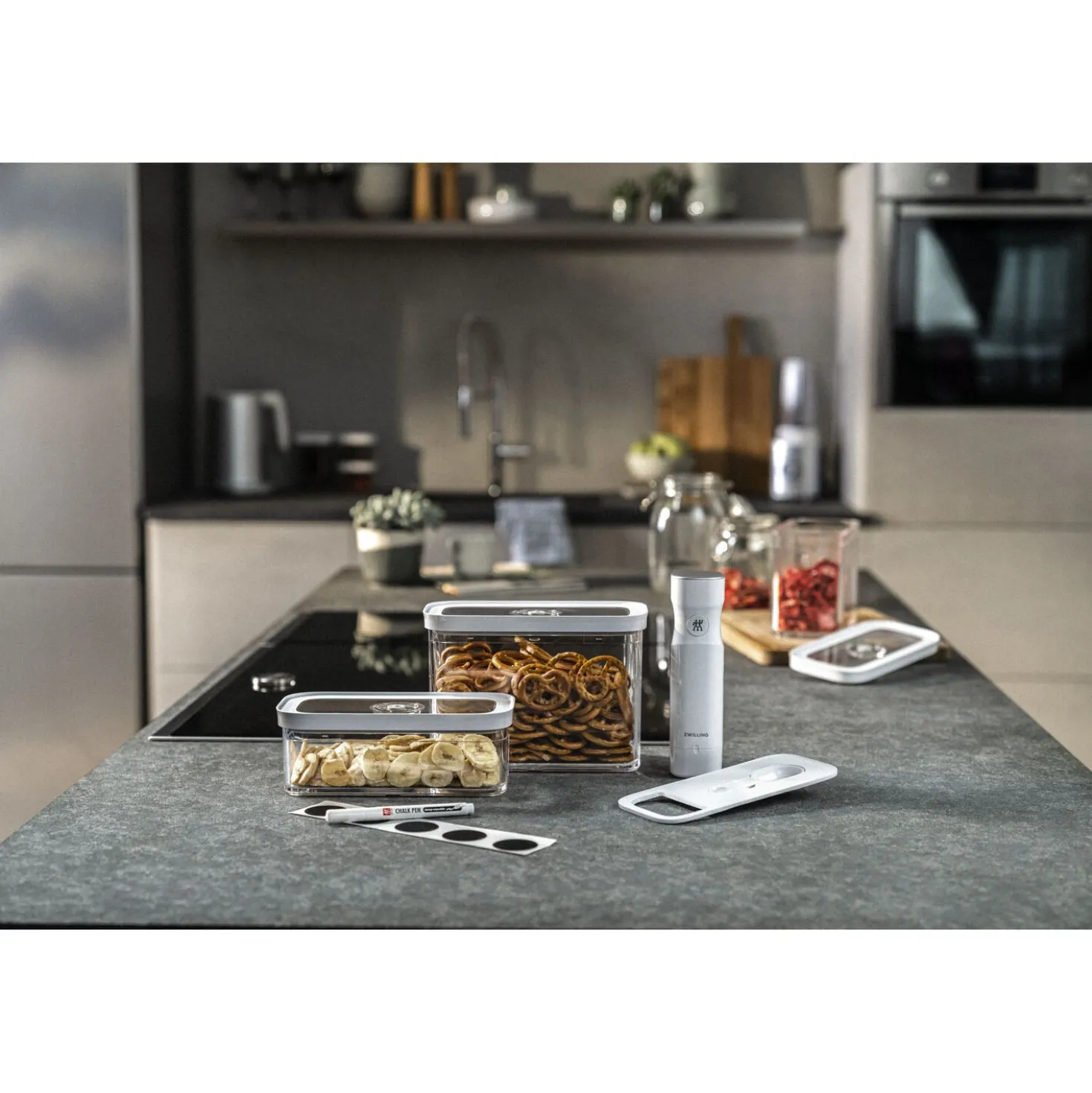 Set de démarrage sous vide CUBE, M / 5-pcs, transparent-blanc
