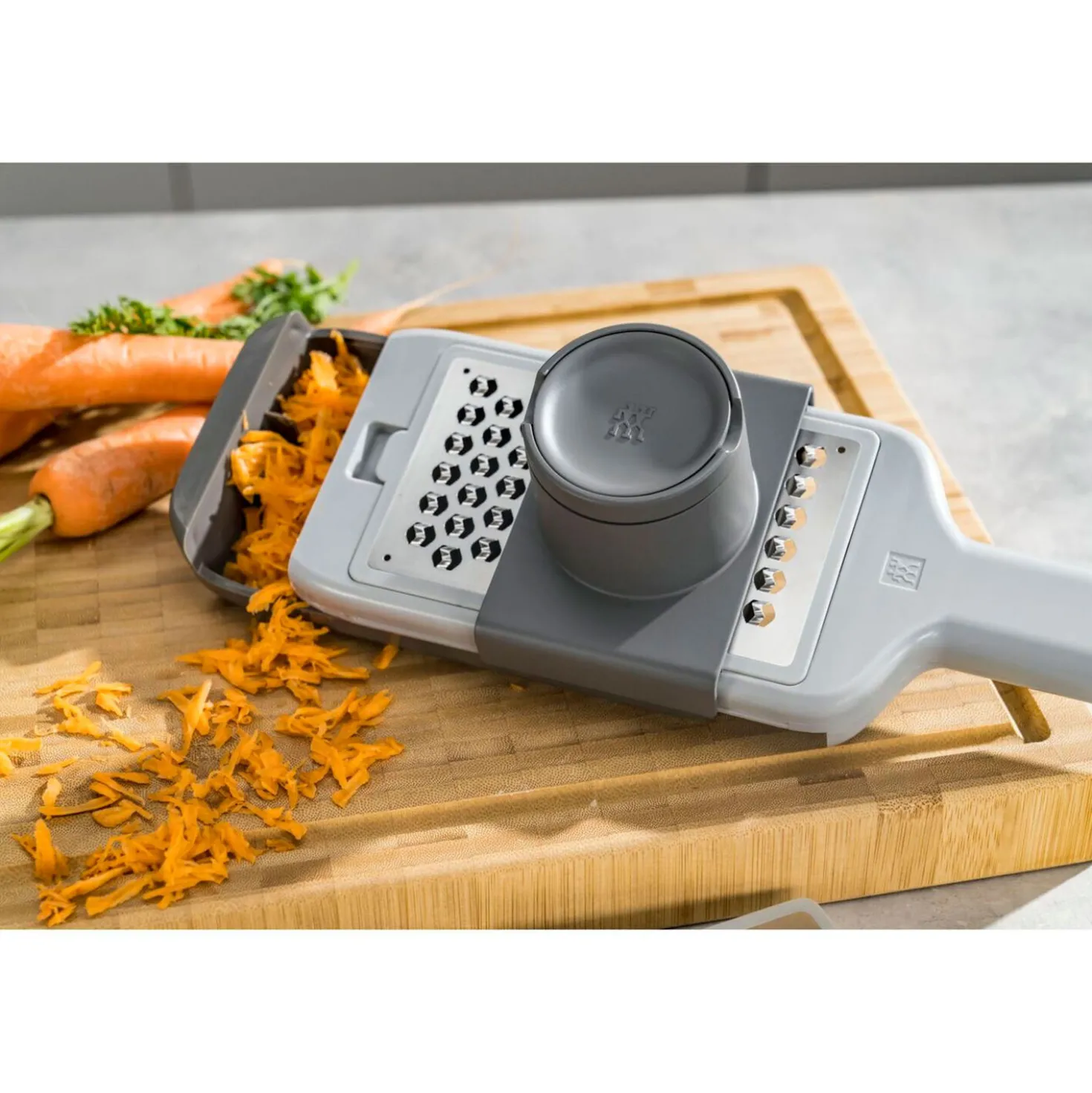 Set de démarrage sous vide avec multi-râpe, 7-pcs/ M/L, gris/transparent, Verre