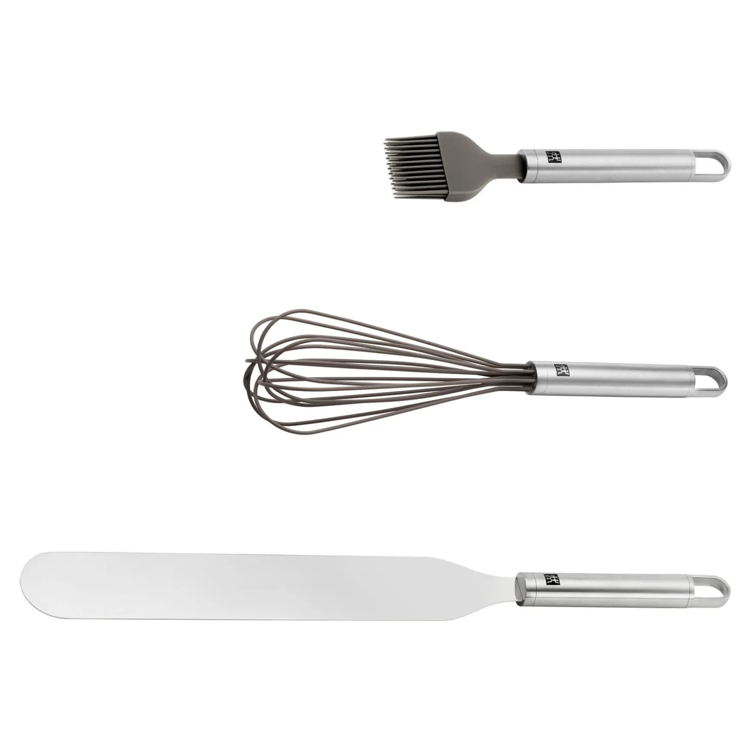 Set de pâtisserie avec fouet, spatule et pinceau, 3-pcs.