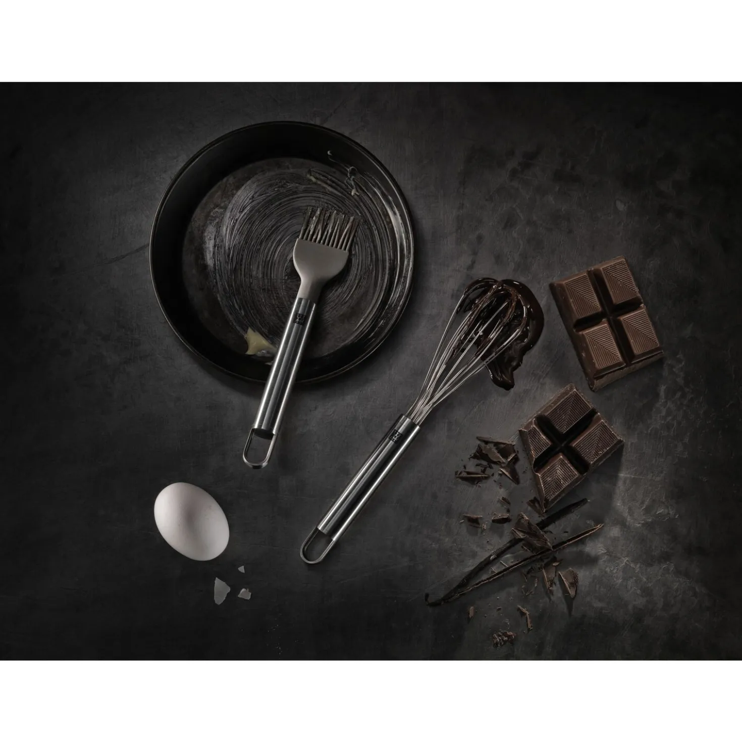 Set de pâtisserie avec fouet, spatule et pinceau, 3-pcs.