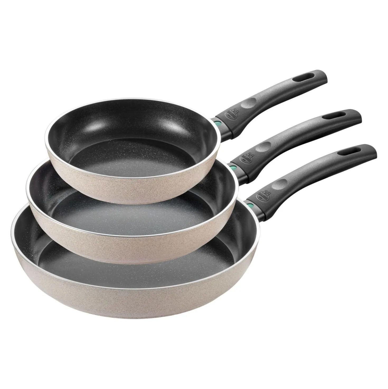 Set de poêles, 3-pcs. /20/24/28 cm, beige, Aluminium