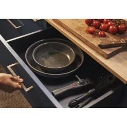 Set de poêles, 3-pcs, Aluminium, Revêtement antiadhésif en céramique