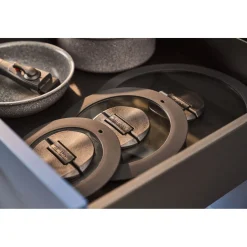 Set de poêles, 7-pcs, Aluminium, Revêtement antiadhésif en céramique