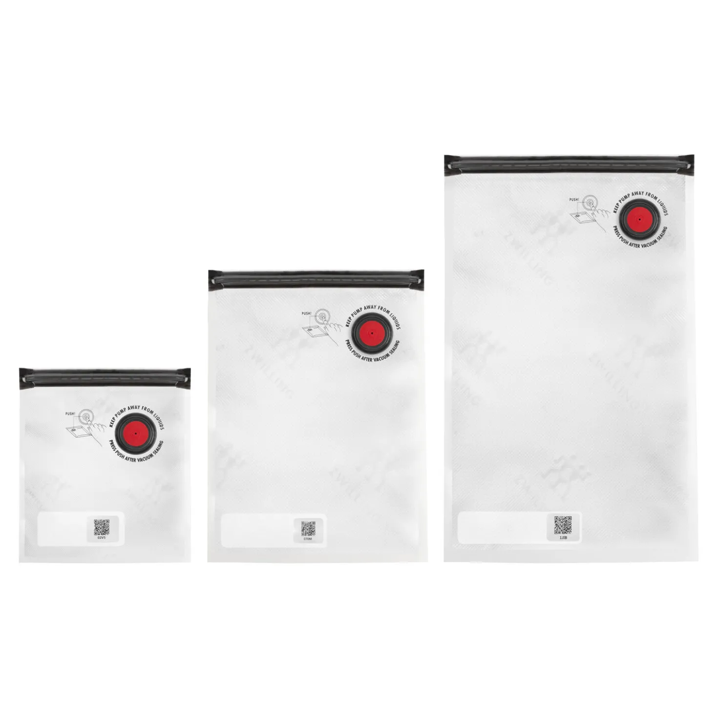 Set de sacs sous vide, S/M/L / 10-pcs