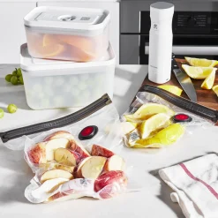 Set de sous-vide boîtes & accessoires, 17-pcs. /S/M/L, couleurs mélangées, Plastique