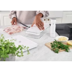 Set d’accessoires sous vide pour boîtes en verre, Boîte à frigo/Plat à gratin / 2-pcs