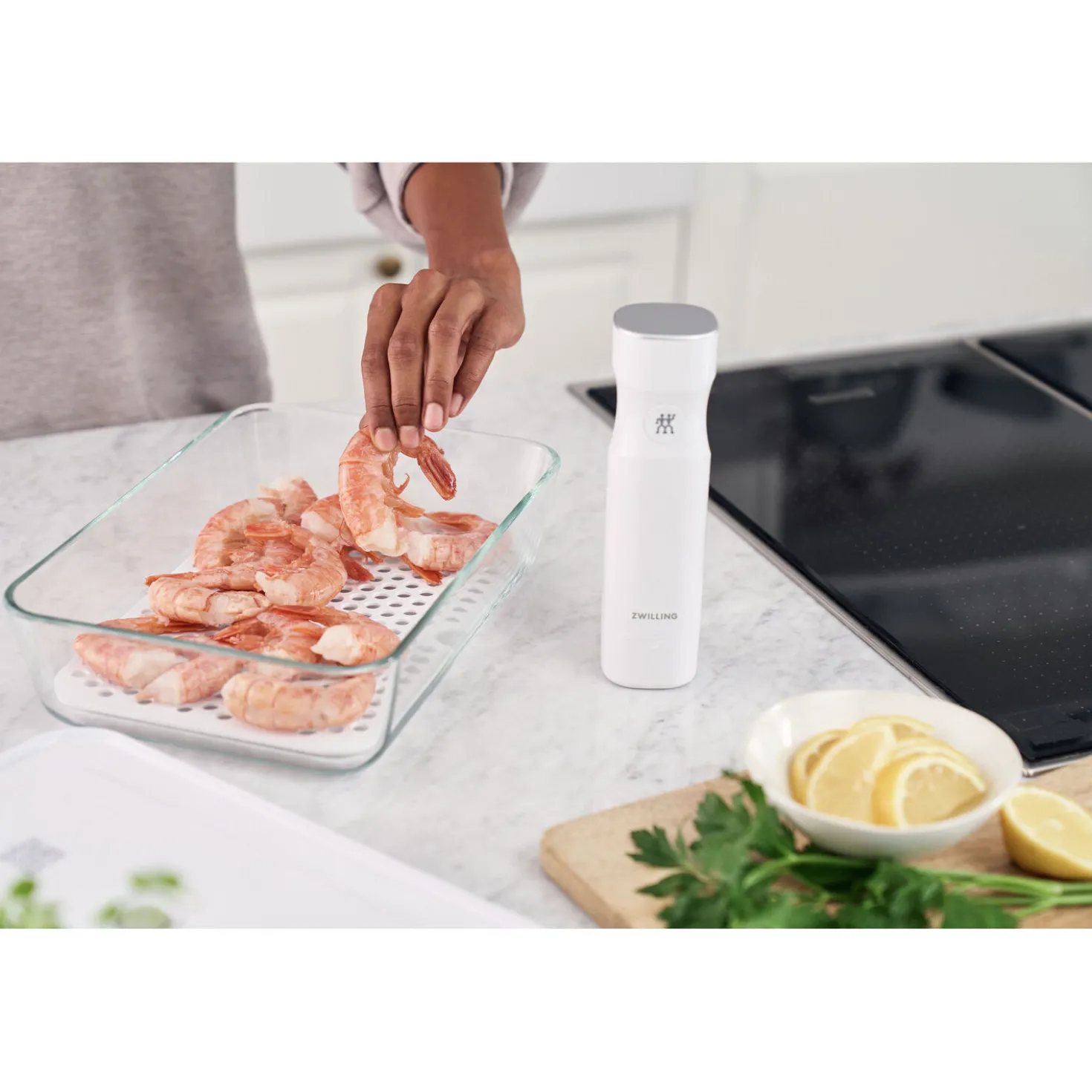 Set d’accessoires sous vide pour boîtes en verre, Boîte à frigo/Plat à gratin / 2-pcs