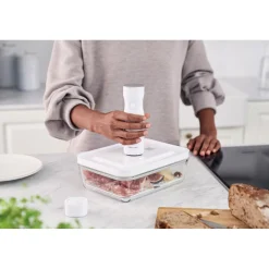 Set d’accessoires sous vide pour boîtes en verre, Boîte à frigo/Plat à gratin / 2-pcs