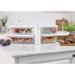 Set d’accessoires sous vide pour boîtes en verre, Boîte à frigo/Plat à gratin / 2-pcs
