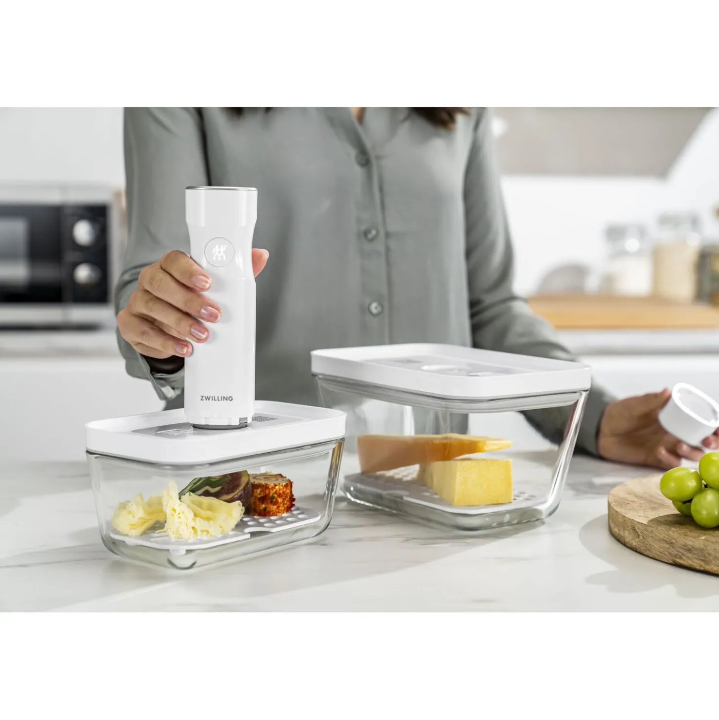Set d’accessoires sous vide pour boîtes en verre, M/L / 2-pcs