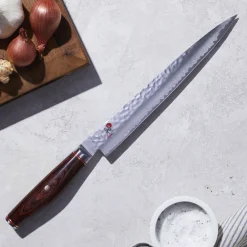Sujihiki 24 cm, Brun, Bois de pakka