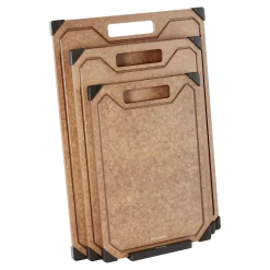 Support pour planche à découper, Fibres de bois | Noir mat