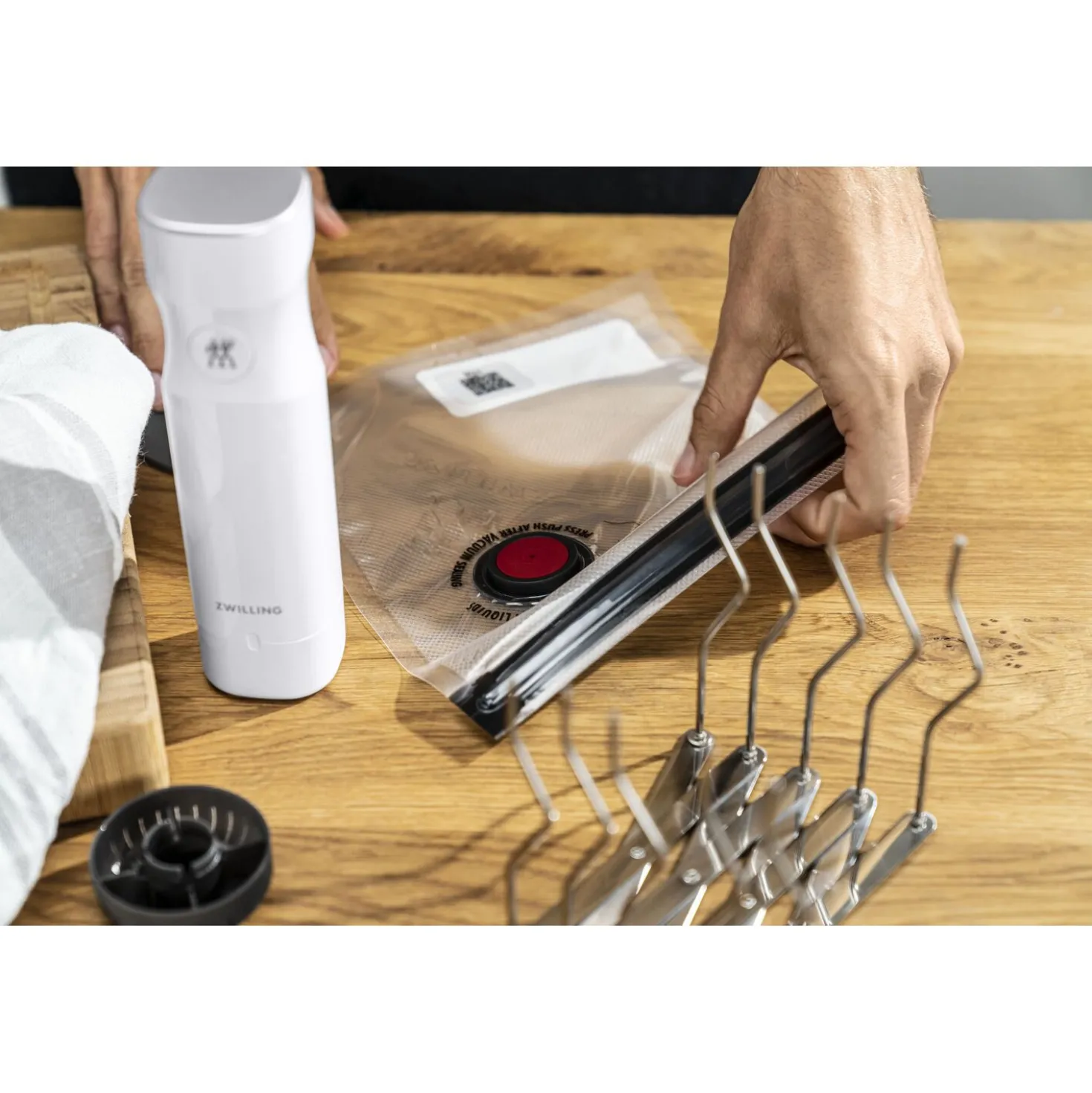 support sous vide, Acier inoxydable