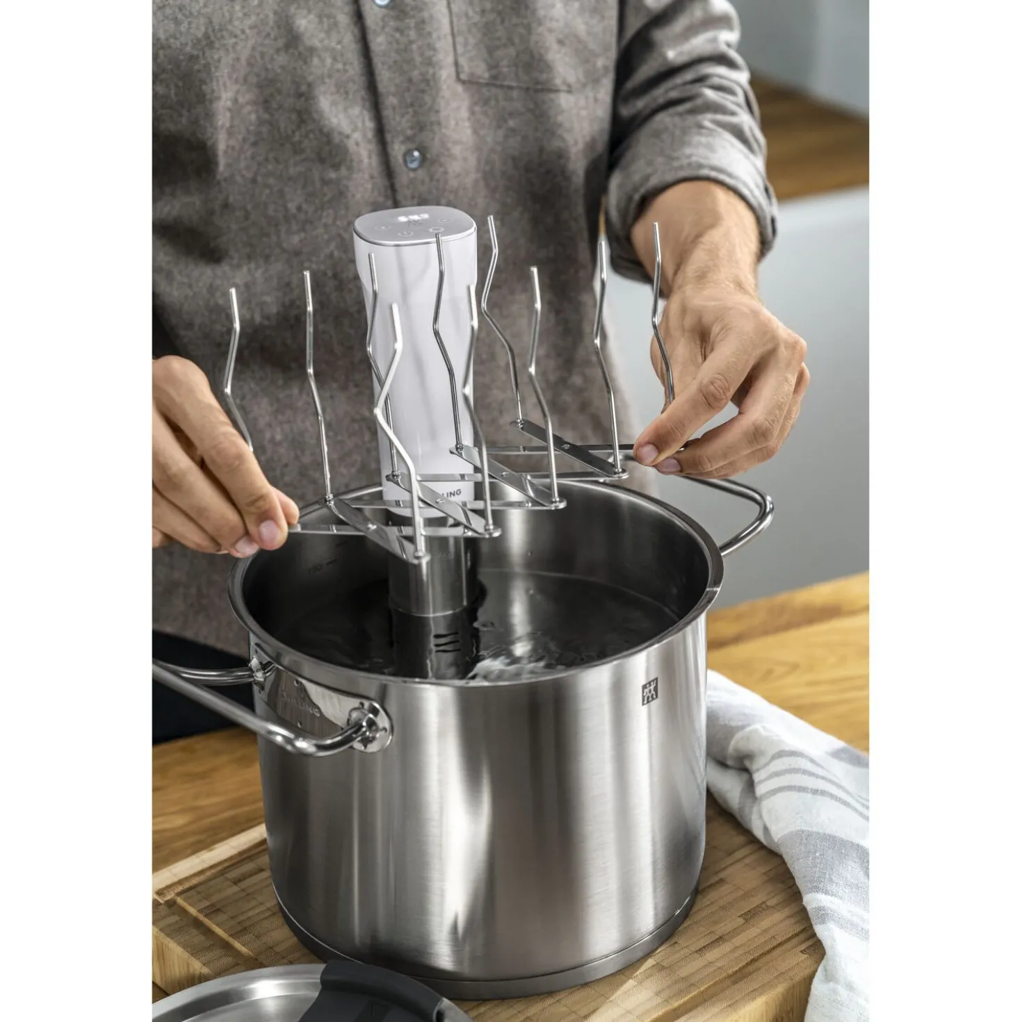 support sous vide, Acier inoxydable