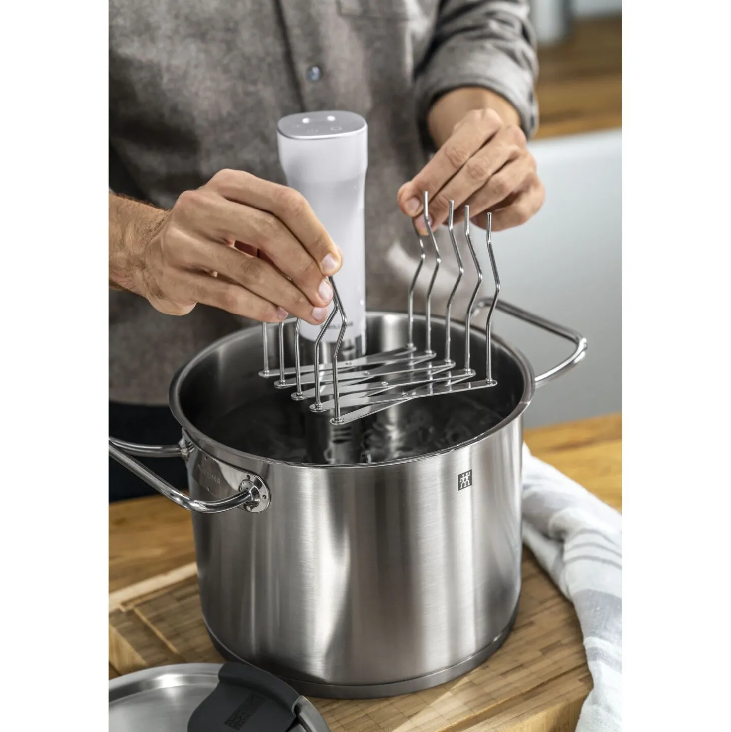 support sous vide, Acier inoxydable