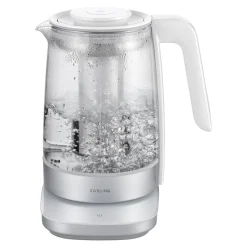 Théière-bouilloire électrique en verre, 1,7 l, Blanc