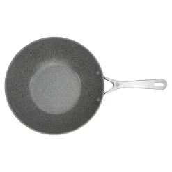 Wok, 30 cm, Aluminium, Revêtement antiadhésif en céramique renforcée en titane