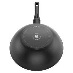 Wok, 30 cm, Aluminium, Revêtement antiadhésif en céramique renforcée en titane